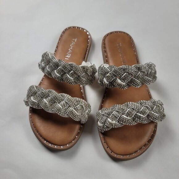 Tahari Tammy Rhinestone Slip-On Sandal - Picture 2 of 16